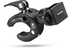 Radioddity RH3 Bike Walkie Talkie Mount, Two Way Radio Holder, Adjustable Clamp Size, Quick and Tool-Free Installation for Bicycle Scooter, Handheld Radio Mount Compatible with Walkie Talkies