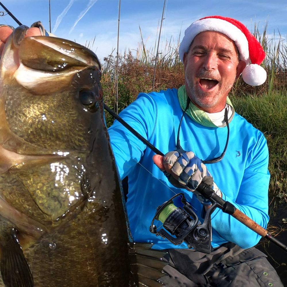 CS5 Spinning Reel, Ultralight Carbon Frame Fishing Reel with 8+1 Corrosion Resistant Bearings Smooth Powerful Fishing Reel Spinning with 20Lb Carbon Fiber Drag & 6.2:1 Gear Ratio Reels (CS5-3000)