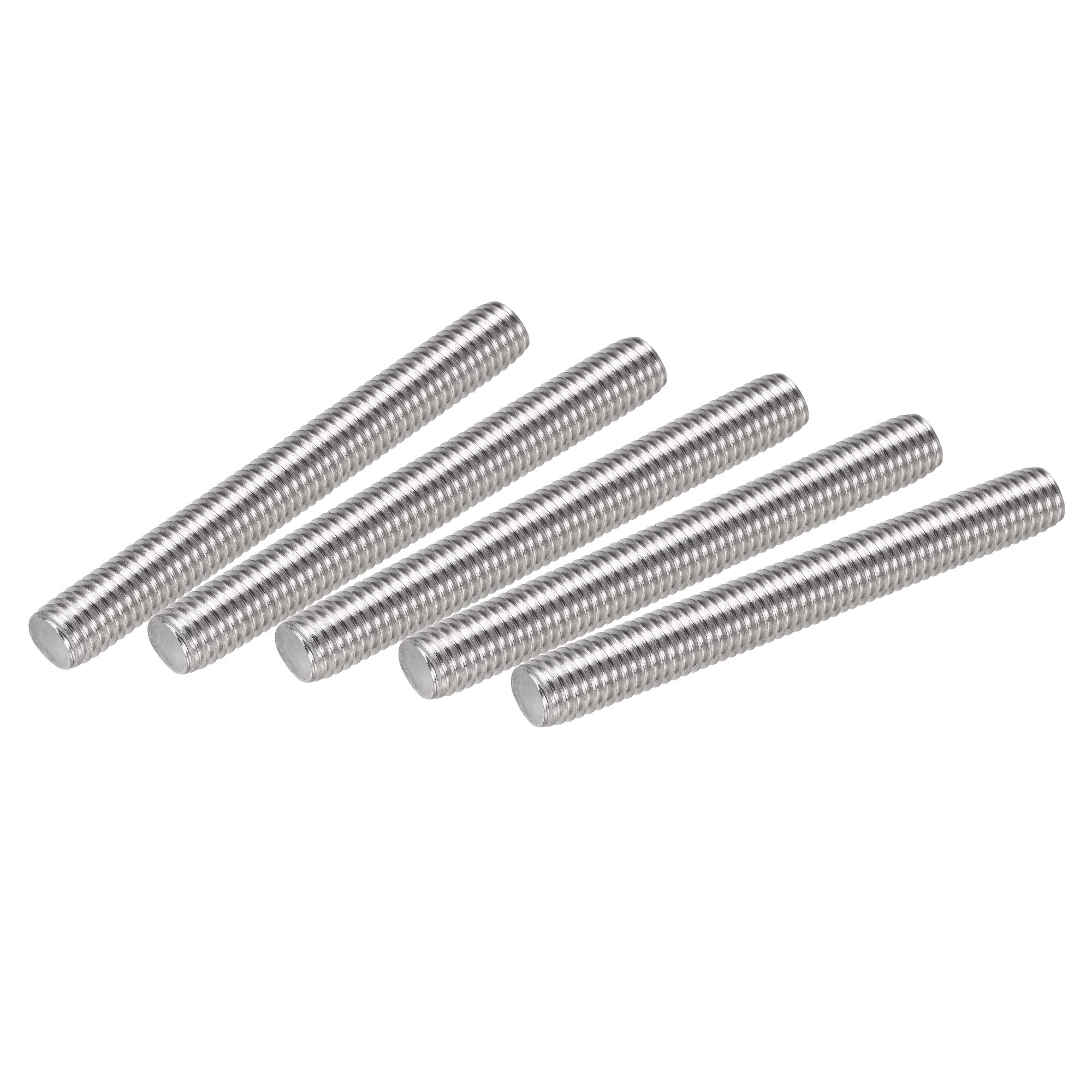 Photo 1 of uxcell 5Pcs M10 x 80mm Fully Threaded Rod 304 Stainless Steel Right Hand Threads,M10-1.5 Thread Pitch