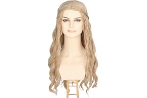 M MISS U HAIR Miss U Hair Long Blonde 70s Hippie Wigs for Women Elf Princess Bride Wig Renaissance Long Wavy Halloween Costume Wig