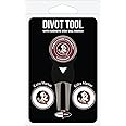 Team Golf NCAA Divot Tool with 3 Golf Ball Markers Pack, Markers are Removable Magnetic Double-Sided Enamel