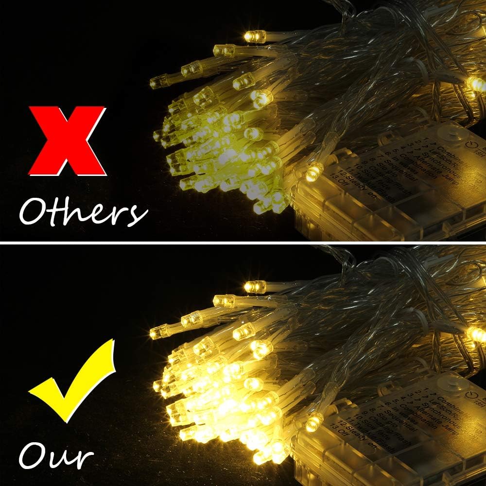 CORST 2M X 2M Curtain Lights for Bedroom Battery Powered,Window Curtain Lights Indoor Oudoor,Waterfall Hanging Backdrop Fairy Light Wall Lights - Image 5