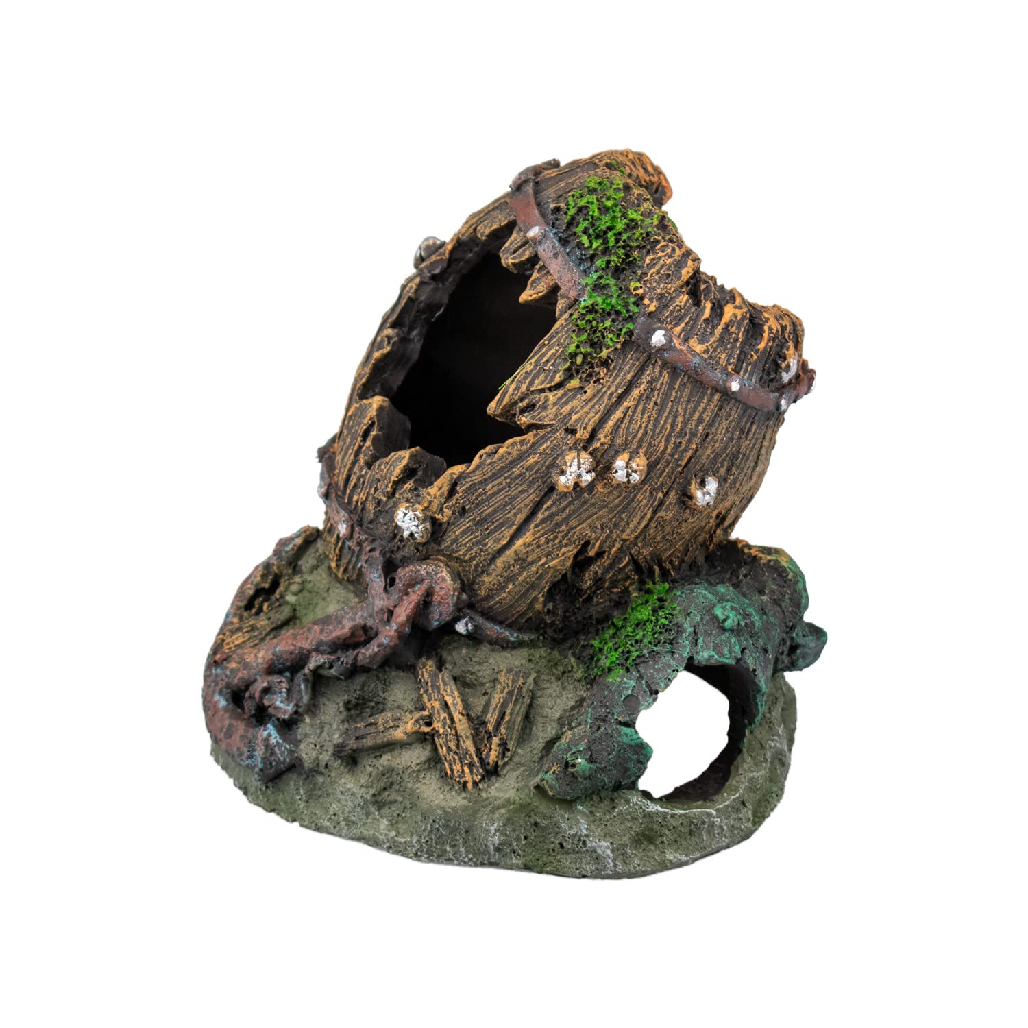 AQPET Deep Barrel Resin Aquarium Ornament 12.5 x 11 x 12.5 cm
