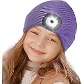 Etsfmoa Unisex Beanie with The Light,Gifts for Kids Boys and Girls Children USB Rechargeable Headlamp The Cap