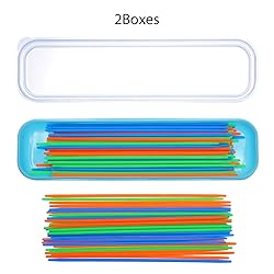 Boao 200 Pieces Pick up Sticks Game Toys with 2