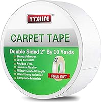 YYXLIFE Double Sided Carpet Tape for Area Rugs Carpet Adhesive Rug Gripper Removable Multi-Purpose Rug Tape Cloth for…