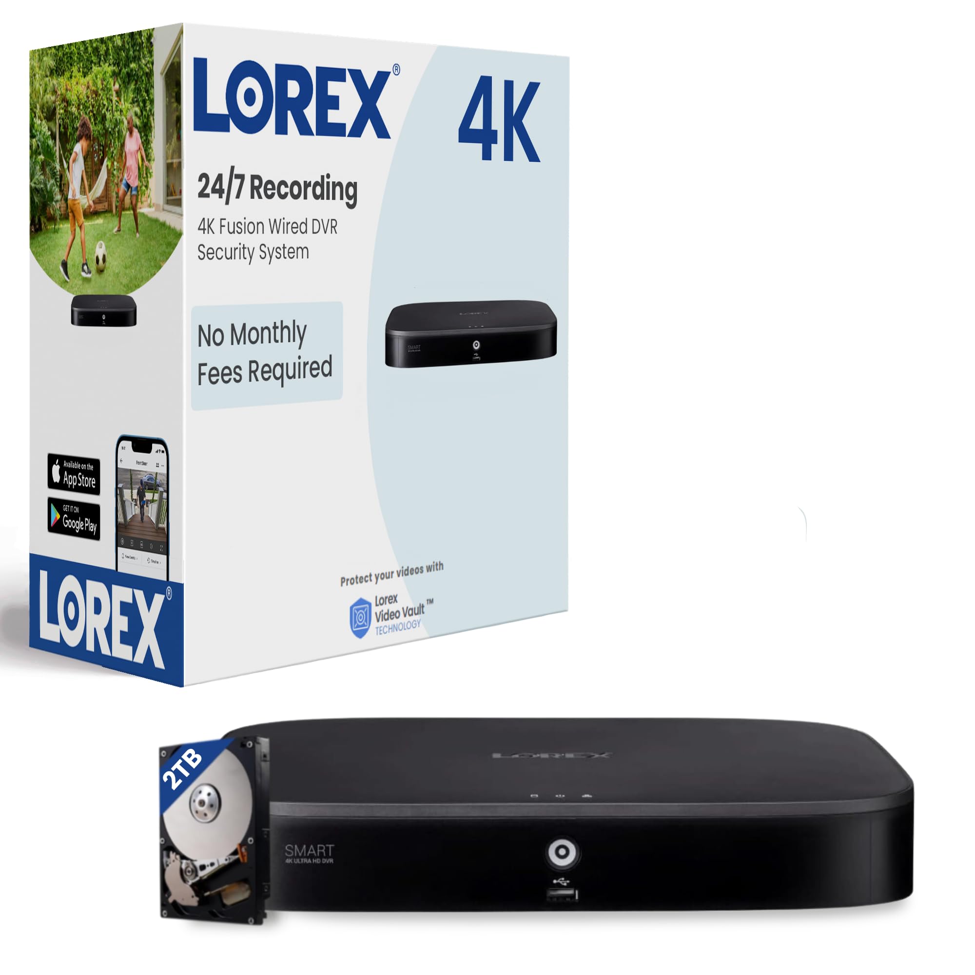 Photo 1 of Lorex Fusion 4K 20-Channel (16 Wired and 4 Fusion Wi-Fi) 2TB Digital Video Recorder