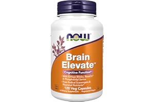 NOW Foods Supplements, Brain Elevate™, Featuring Ginkgo Biloba, RoseOx® and Phosphatidyl Serine, 120 Veg Capsules