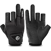 INPAKO Fishing Gloves 3 Fingerless,Abrasion Resistant, Anti-Slip,Lightweight Breathable for Men Women,Ideal for Lure Fishing