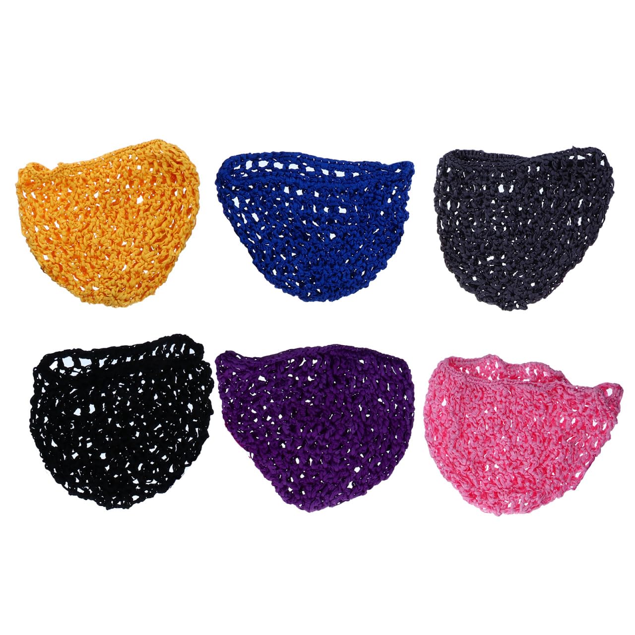 Angoily 6 Pcs Hair Nets for Sleeping in Mesh Crochet Hair Net for Women Ladies Bonnet Snood Hat Wig Caps Shower Caps (Random Color)