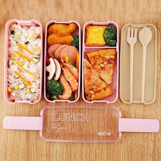 HWZX Bento Box with Divider Lunch Lunch Box Plastic Storage Box ...