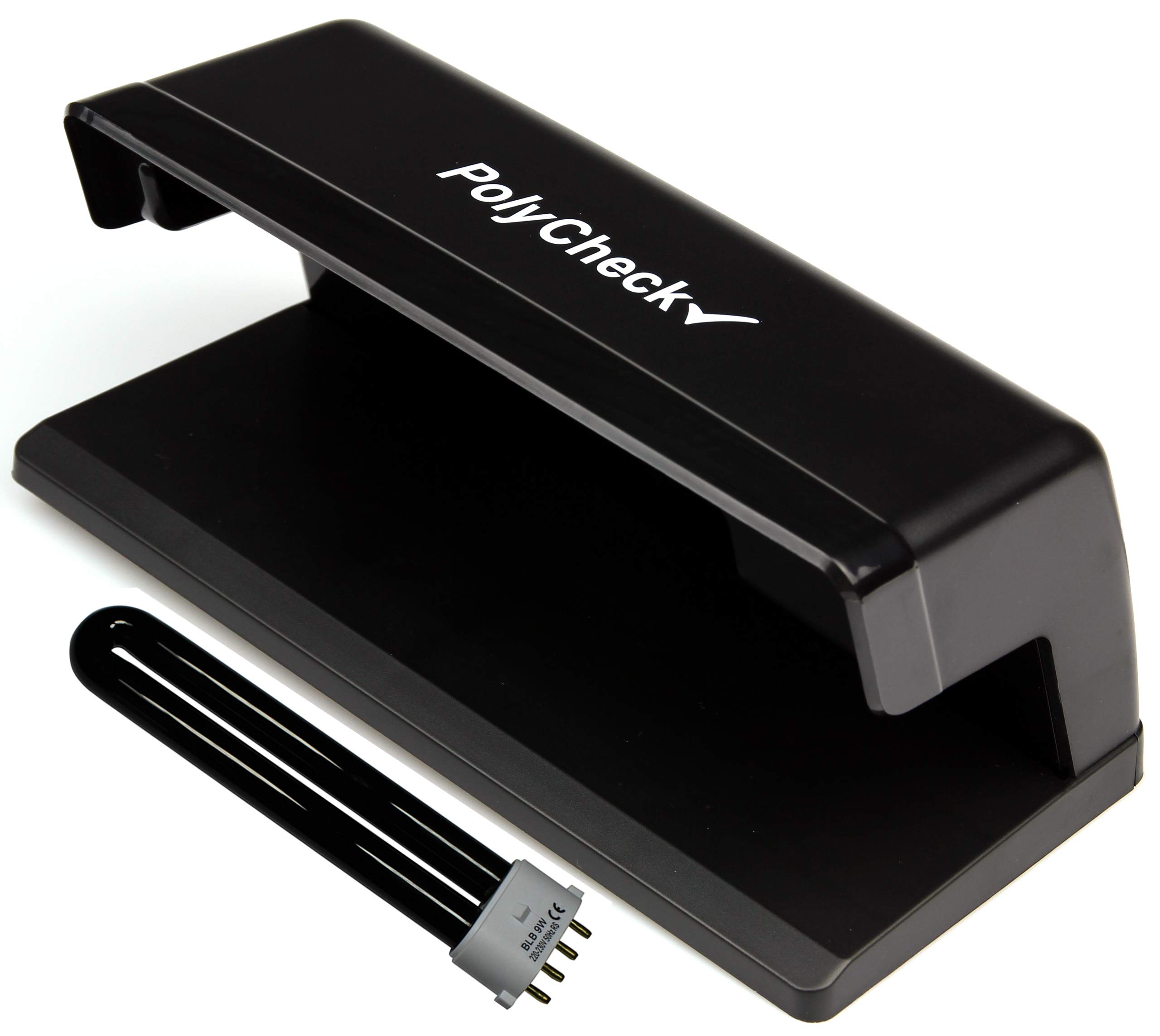 PolyCheck 9W UV Bank Note Checker + Spare DuraBulb® Bulb - Detects Forged Money