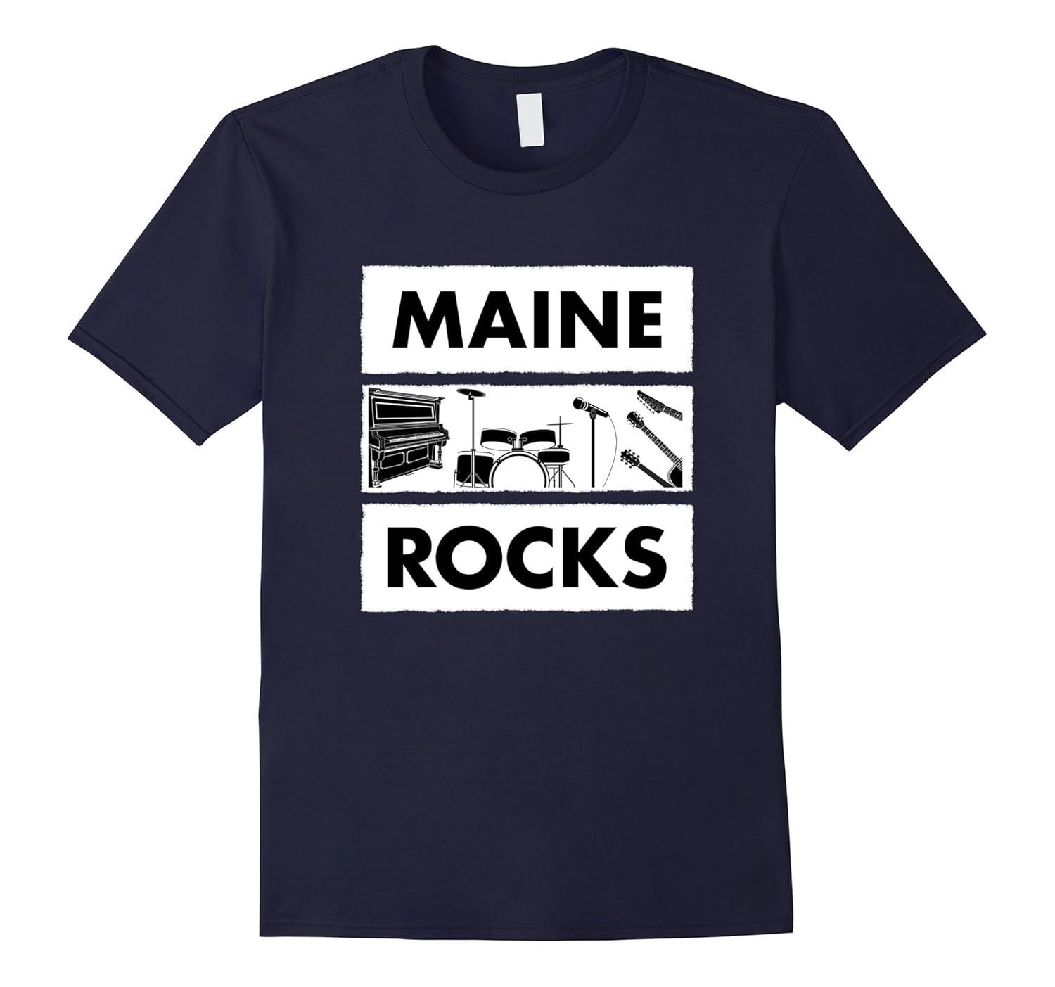 Maine Rocks Music T-shirt-Rose