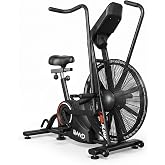GMWD Air Bike, Fan Bike with Unlimited Resistance for Total-Body Workouts | Heavy-Duty Stability, Easy Assembly, Adjustable Seat, Compact Size, Built for HIIT &amp; Cardio