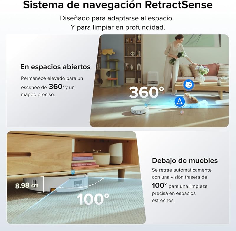 Qrevo Edge 2 Flow Set Robot Aspirador Succión Extrema de 35000 Pa, Blanco — foto 4 de 8