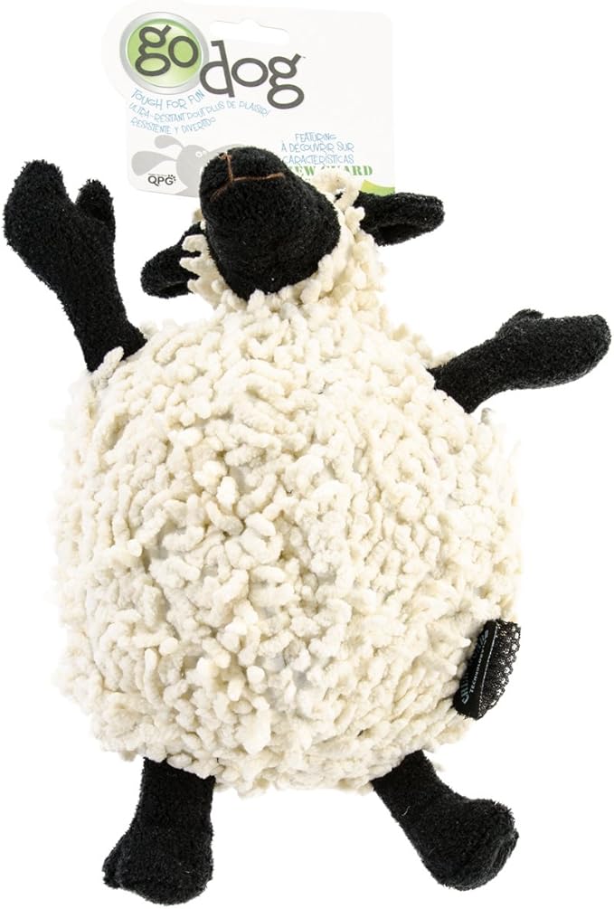 Pet Supplies goDog Fuzzy Wuzzy Sheep Dog Toy (Set of 2)