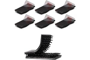 BULINA Dual Lock SJ3550 1/2"x 1" 6PCS Black Reclosable Fastener Heavy Duty Interlocking Tape Mushroom Shaped Sticky Hook Lock Mounting Tape for EZ Pass Holder Indoor Outdoor Use