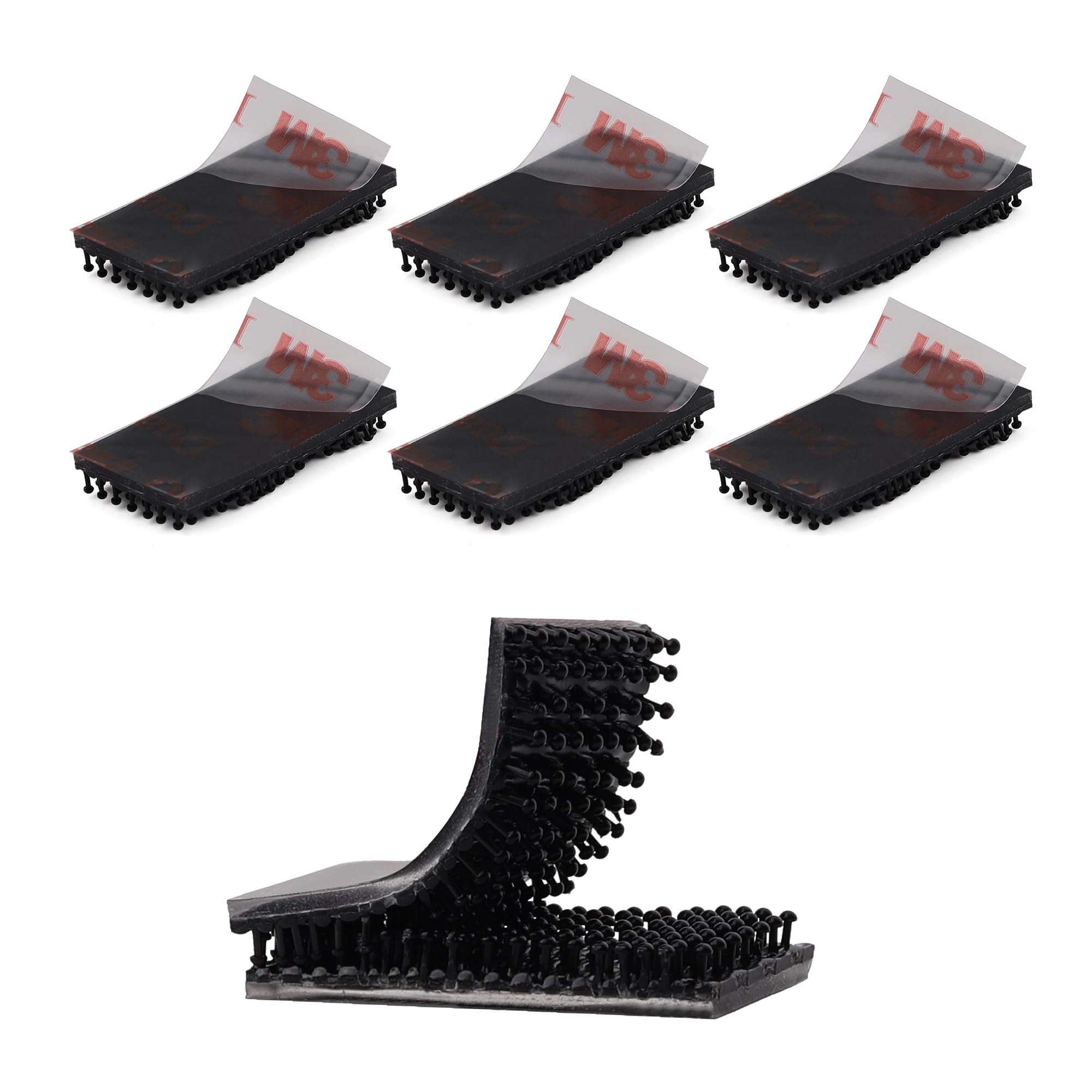 Photo 1 of Dual Lock SJ3550 1/2"x 1" 6PCS Black Reclosable Fastener Heavy Duty Interlocking Tape Mushroom Shaped Sticky Hook Lock Mounting Tape for EZ Pass Holder Indoor Outdoor Use