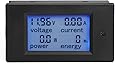 DROK Digital Multimeter DC 6.5-100V 20A Voltage Amperage Power Energy Meter DC Volt Amp Testing Gauge Monitor LCD Blue Backlight Digital Display with Built-in Shunt