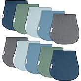 Muslin Burp Cloths for Baby,Organic Burping Cloths for Babies Boys Girls,Spit Up Rags Extra Soft and Absorbent 10 Pack