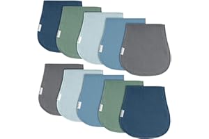 EGMAO BABY Muslin Burp Cloths for Baby,Organic Burping Cloths for Babies Boys Girls,Spit Up Rags Extra Soft and Absorbent 10 Pack