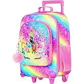 WZLVO Kids Luggage for Boys and Girls, Cute Dinosaur Unicorn Rolling Wheels Suitcase for Toddler Children