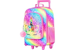 WZLVO Kids Luggage for Boys and Girls, Cute Dinosaur Unicorn Rolling Wheels Suitcase for Toddler Children