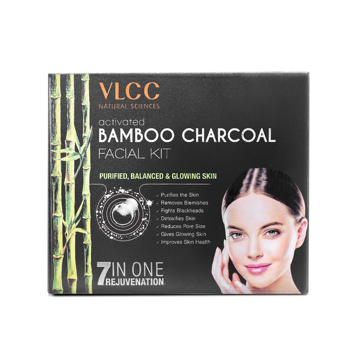 VLCC Activated Bamboo Charcoal Facial Kit, 60 g