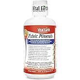 Vital Earth Minerals Fulvic Minerals Liquid, 32 Oz | Energizing Fulvic Acid Supplement with 70+ Trace Minerals, Natural Electrolytes for Everyday Wellness, 1 Oz Cup Included