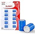 3LR41 Button Batteries, 4.5V Replacement Batteries for Bore Sight, Toys, Digital Camera and Keychain LED Flashlight, Replacement for 3xAG3, 3x392, 3xL736, 3x384, L736F Batteries, 10 Pack
