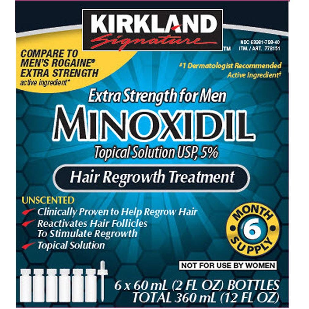 Kirkland Signature Minoxidil 5 Percentage Extra Strength Hair Loss Regrowth Treatment Men