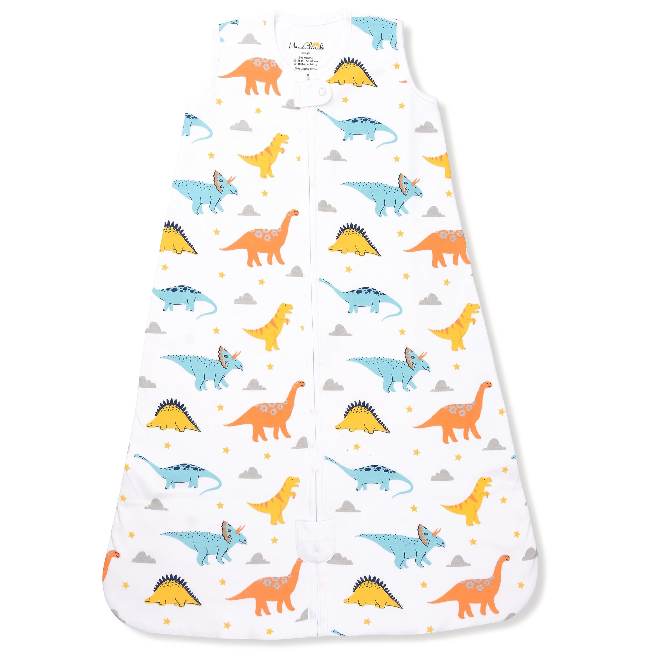 Mama Cheetah Baby Sleep Sack 1.0 TOG, Organic Cotton Baby Wearable Blanket with Two-Way Zipper, Swaddle Transition Sleeping Bag, All-Season Sleep Sack for Newborn Infant Boy Girl, 0-6 Months, 1-Pack — image 1