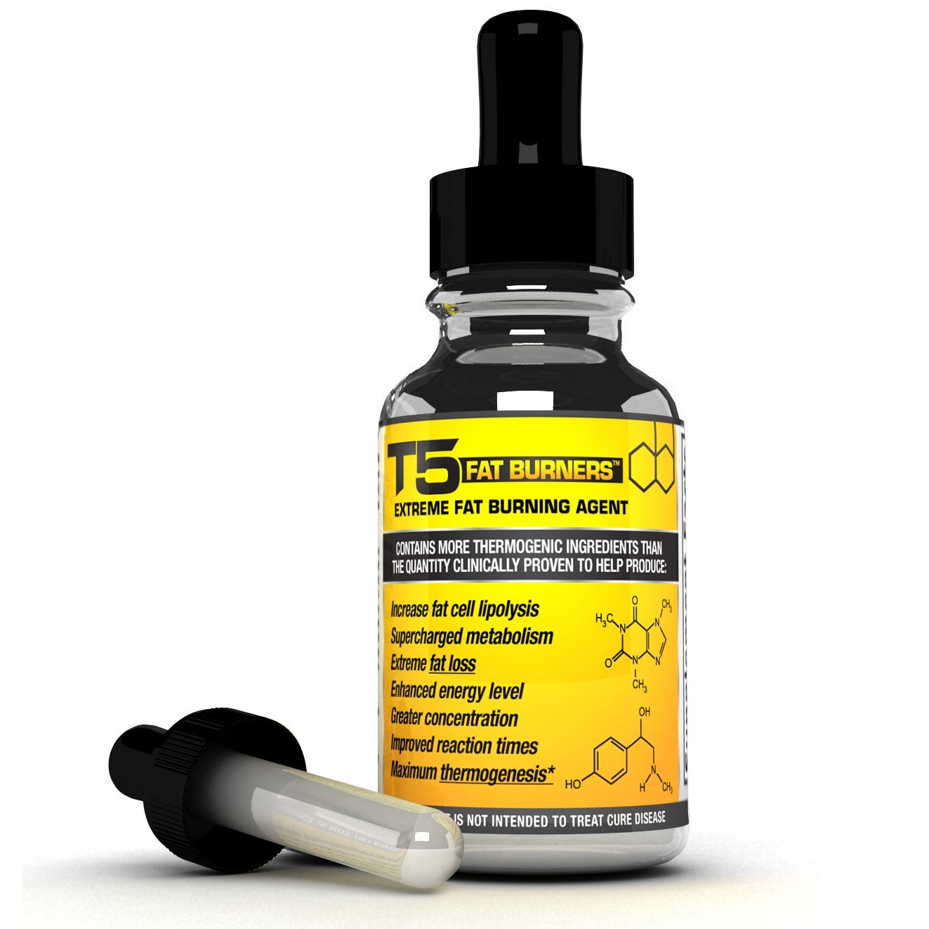 Thermogenic T5 Fat Burners Serum : High Strenght Diet Pills Alternative for Fast Weight Loss (1 Month Supply)