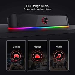 Redragon GS560 RGB Desktop Soundbar, 2.0 Channel