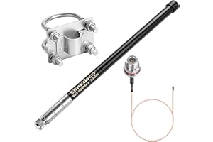 Waterproof 5.8dBi Meshtastic Lora 915MHz Node/Repeaters/Module Devices Fiberglass Antenna with N Male Connector & IPEX/u.fl A