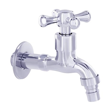 Wasserhahn Eckventil 1/2' z.B. Waschmaschine Messing Chrom Kombiventil Garten