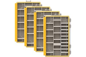 Dayacoco Fishing Plano Storage Box,Waterproof Plano Tackle Boxes, 3600 Tackle Trays, Sealed Lure Box and Terminal Tackle Storage (4 Packs)