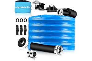 Gociean Upgraded Heated Water Hose for RV with Storage Bag, 25 ft Heated Drinking Water Hose, 5/8 Inch Inner Diameter with Upgraded Waterproof Thermostat, Withstand Temperatures Down to -40°F