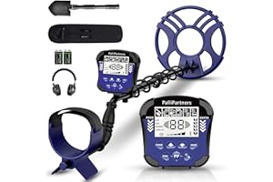 PalliPartners Metal Detector for Adults Waterproof-Professional Higher Accuracy Gold Detector with LCD Display,5 Mode,Advanced DSP Chip 12" Coil(Purple)