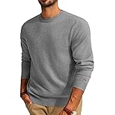 PJ PAUL JONES Men's Sweaters Crewneck Basic Lightweight Wool Blend Knitted Pullover Long Sleeve Shirts for Men