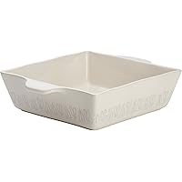 Ayesha Curry Ceramics Bakeware / Lasagna Pan / Baker, Square - 8 Inch, French Vanilla