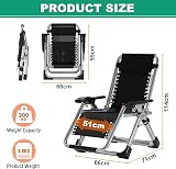 Meulbaty Zero Gravity Chair 200kg Folding Garden Recliner with Cushion view 3