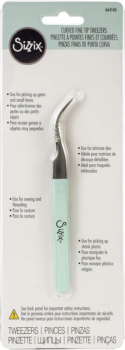 Sizzix Curved Fine Tip Tweezers 664140 - Precision for Intricate Projects