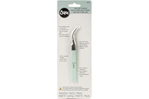 Sizzix Curved Fine Tip Tweezers for Intricate Projects, Scrapbooking, Cardmaking, One Size, Multi Color, Multicolour