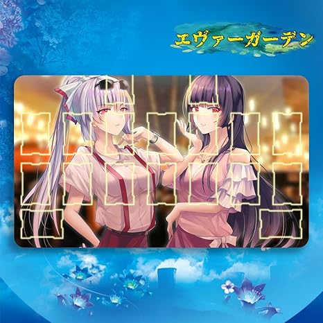 Amazon エヴァーガーデン アニメ 東方project 東方プロジェクト ふじわら の もこう 藤原妹紅 カードゲームプレイマット 遊戯王 プレイマット 収納ケース付き Tcg万能 萌え カード枠あり 60cm 35cm 0 4cm トレカ 通販
