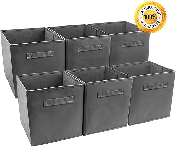 Cubos Plegables Organizadores para Almacenamiento Paquete de 6 de Tela