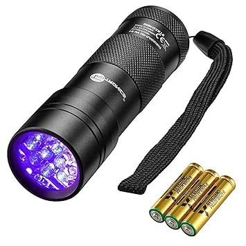 TaoTronics UV Flashlight Blacklight Pets Urine, Dogs Stains, Cats Odor Detector, Find on Carpet