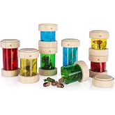 Guidecraft Treasure Tubes Primary: Observe or Display Sensory Objects with Colorful Transparent Tubes, Educational Learning Toy