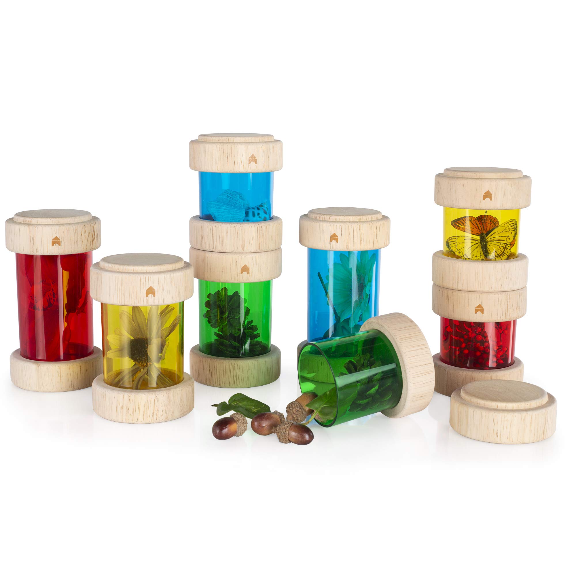 Guidecraft G3087 Treasure Tubes 8 Pieces (Primary Colors)