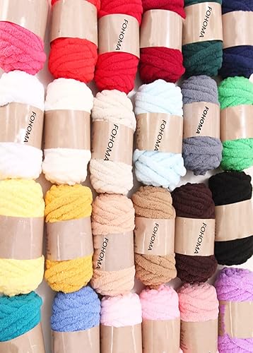 Super Bulky Chunky Blanket Chenille Yarn for Arm Knitting, Luxury